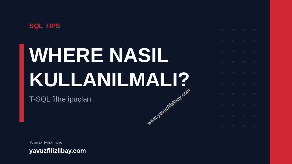 Where nasıl kullanılmalı?
