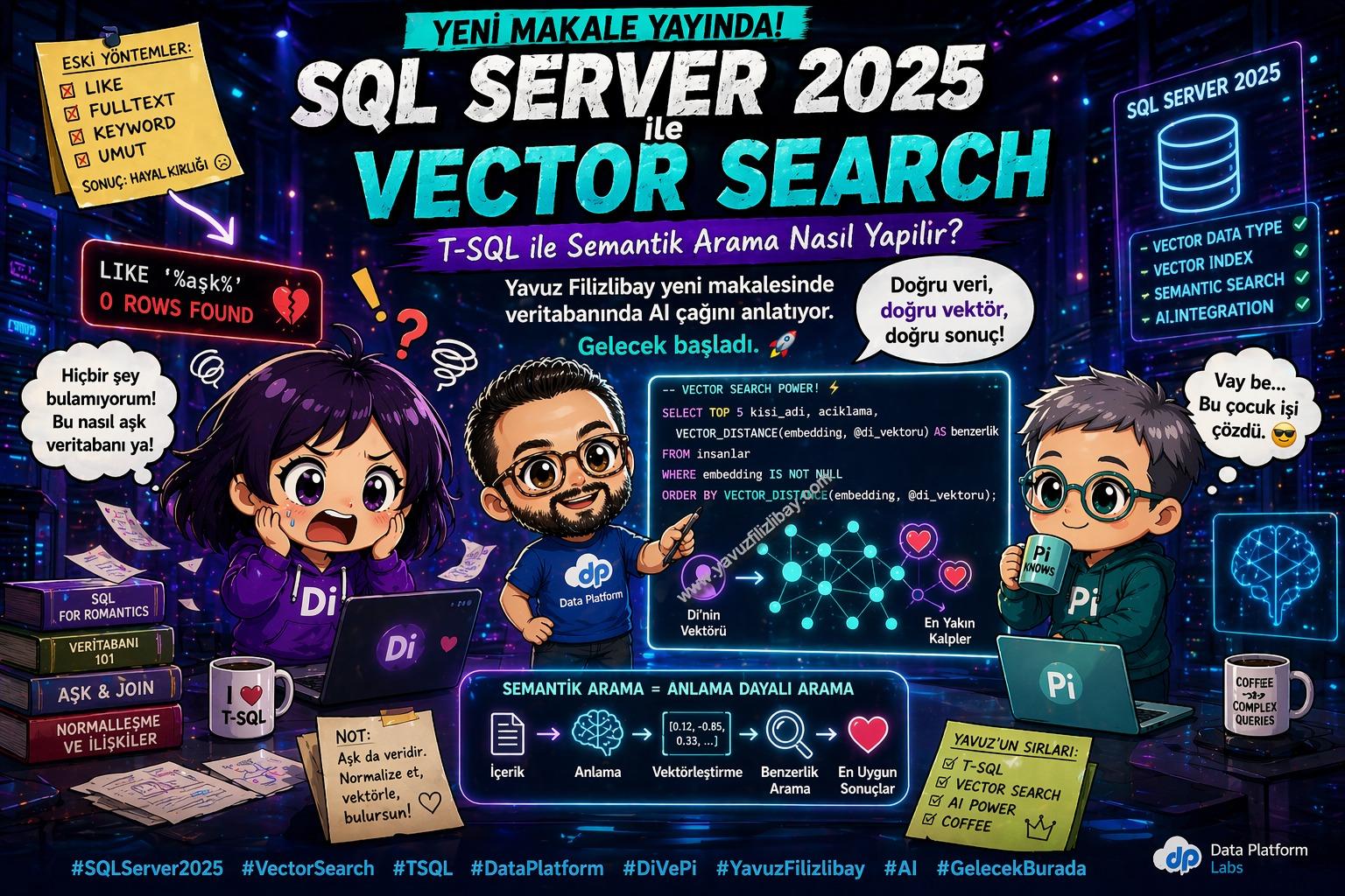 SQL Server 2025 ile Vector Search: T-SQL ile Semantik Arama Nasıl Yapılır?