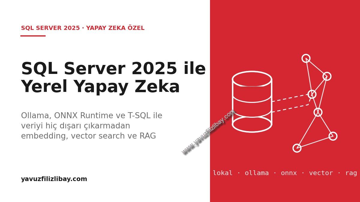 SQL Server 2025 ile Yerel Yapay Zeka: Ollama, ONNX ve T-SQL ile Veriyi Dışarı Çıkarmadan RAG